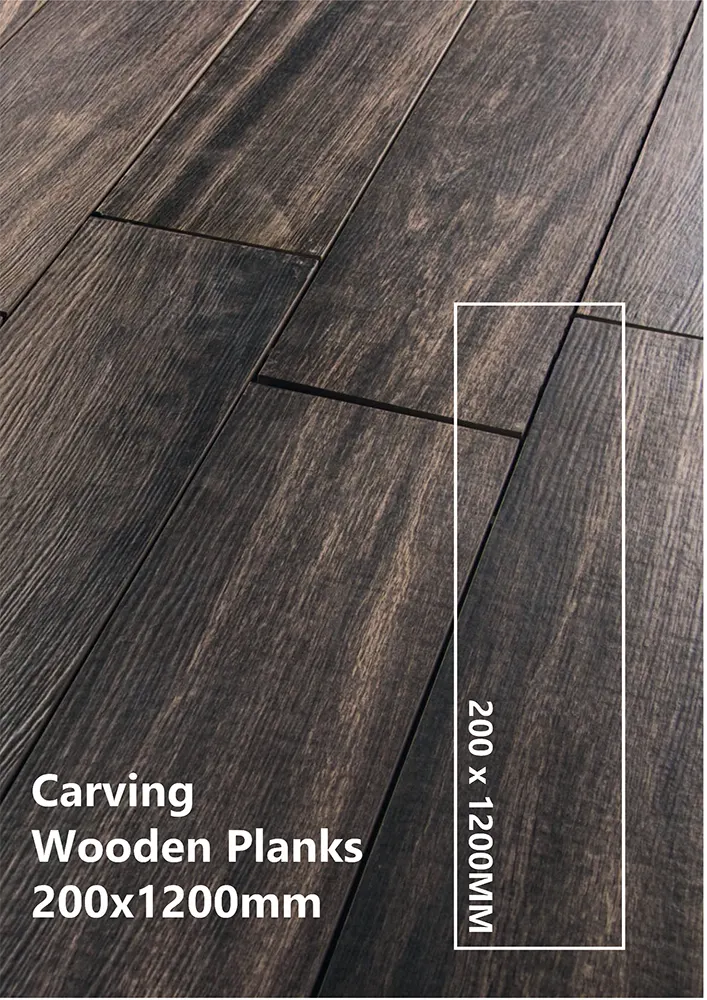 Carving 20 x 120 cm Wooden Planks - Cerami Globe